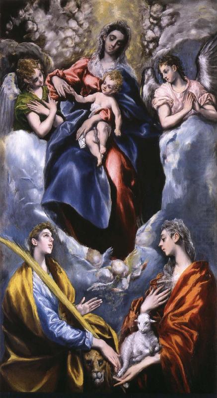 Madonna and Child with St Martina and St Agnes, El Greco